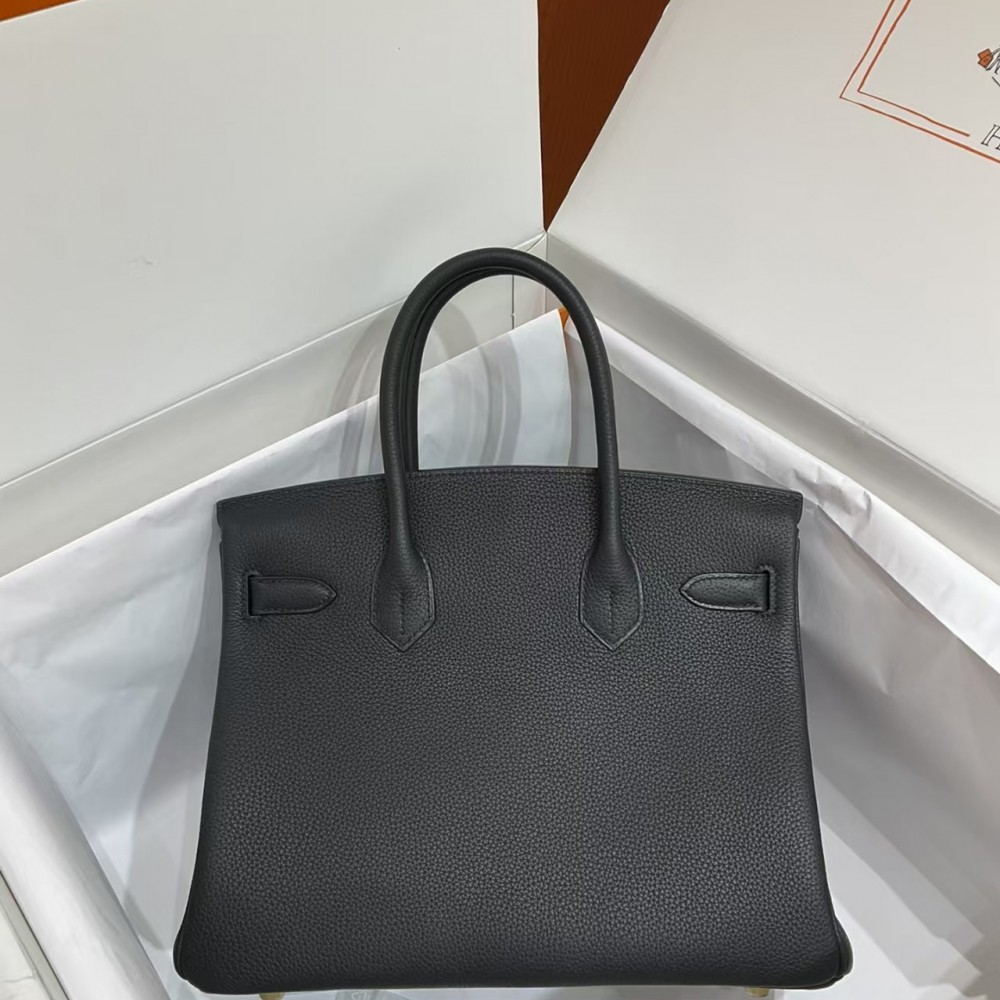 Hermès Birkin 25 Chai Togo Gold Hardware Black