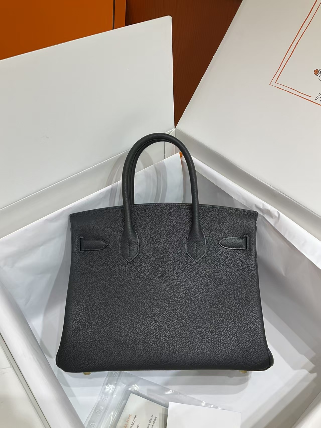 Hermès Birkin 25 Chai Togo Gold Hardware Black