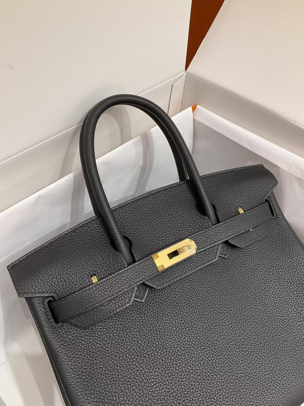 Hermès Birkin 25 Chai Togo Gold Hardware Black