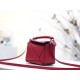 LOEWE Calfskin Mini Puzzle Bag Raspberry
