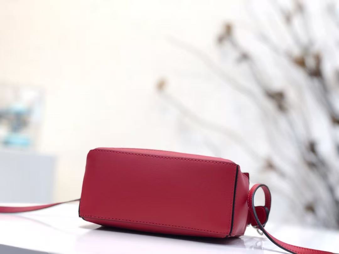 LOEWE Calfskin Mini Puzzle Bag Raspberry