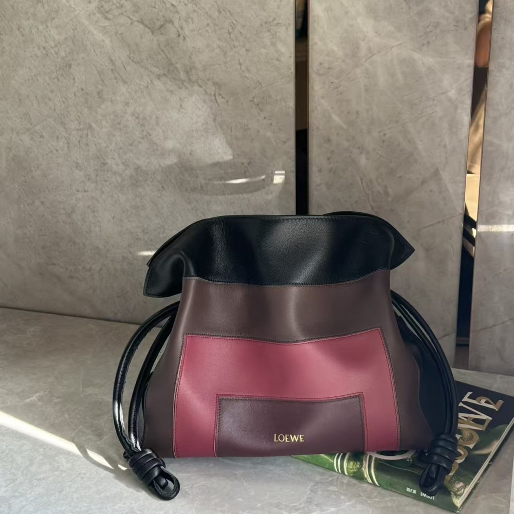 LOEWE Medium Flamenco clutch innappa calfskin Black