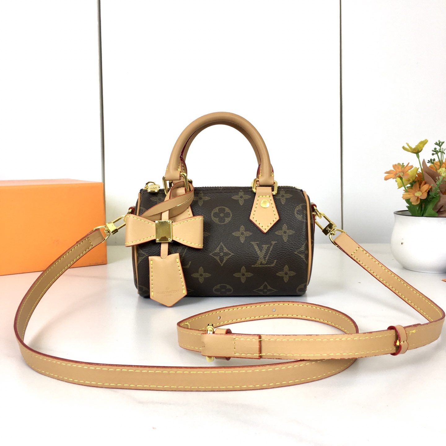 Louis Vuitton Nano Speedy Monogram Canvas Brown Louis Vuitton Nano Speedy Monogram Canvas Brown