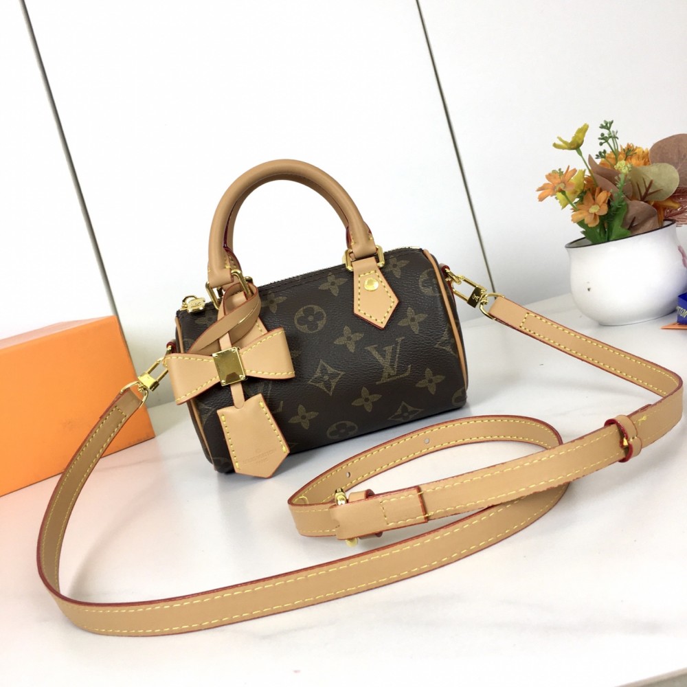 Louis Vuitton Nano Speedy Monogram Canvas Brown