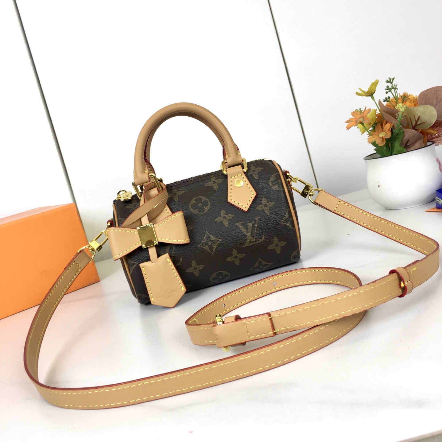Louis Vuitton Nano Speedy Monogram Canvas Brown Louis Vuitton Nano Speedy Monogram Canvas Brown