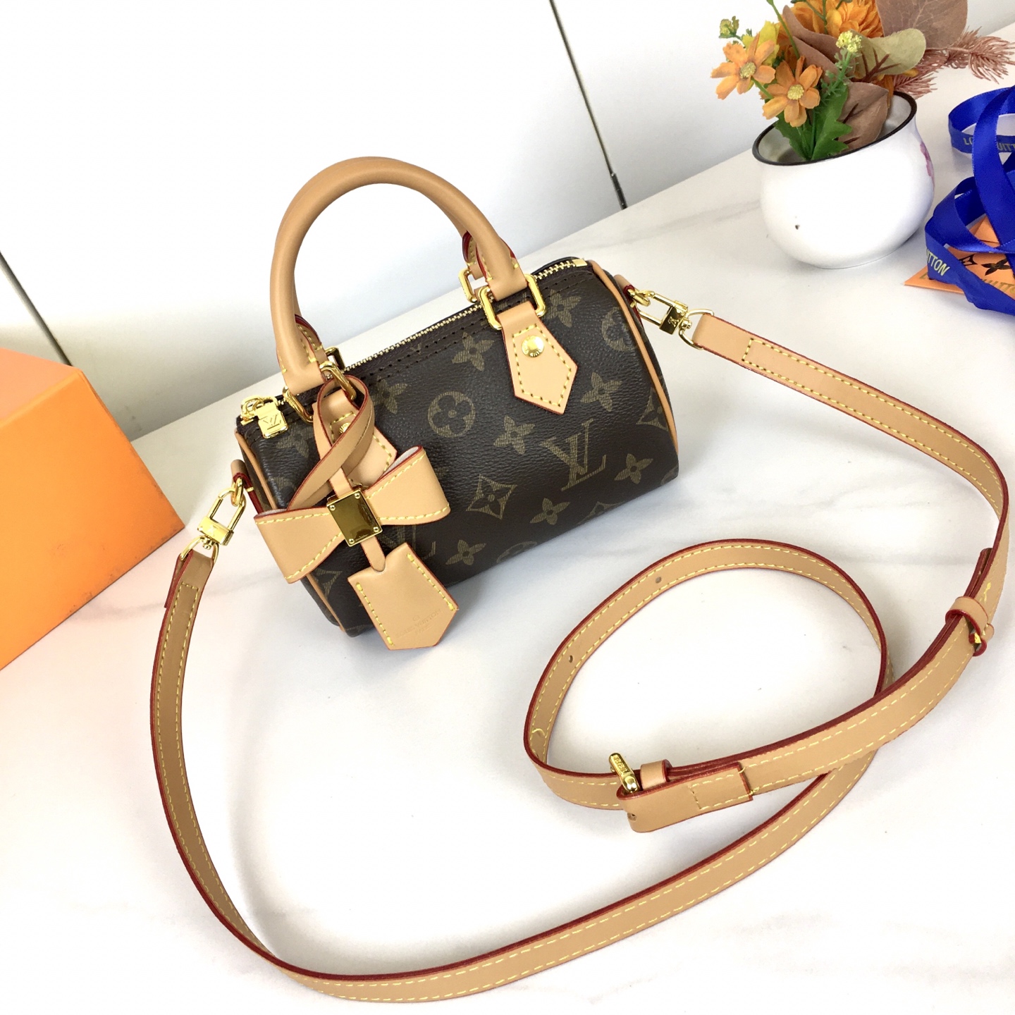 Louis Vuitton Nano Speedy Monogram Canvas Brown Louis Vuitton Nano Speedy Monogram Canvas Brown