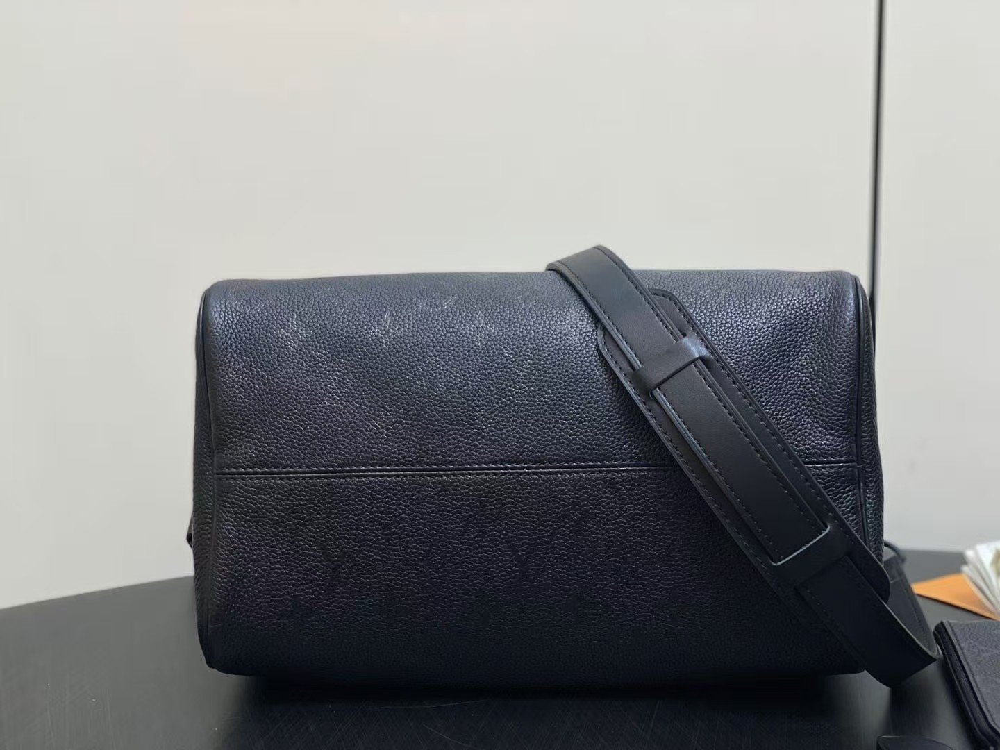LV Speedy P9 Bandouliere 30 Black Calfskin