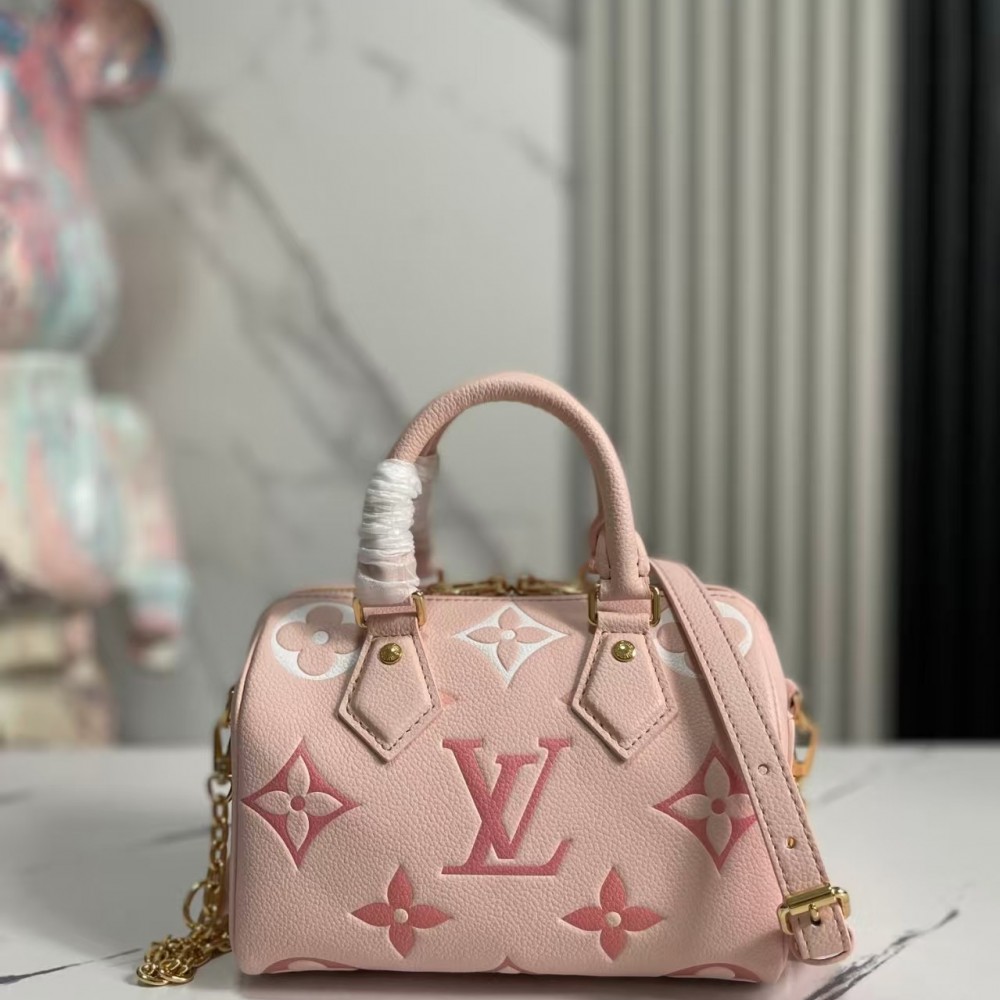 LOUIS VUITTON Empreinte Monogram Giant Speedy Bandouliere 20 Degrade Pink