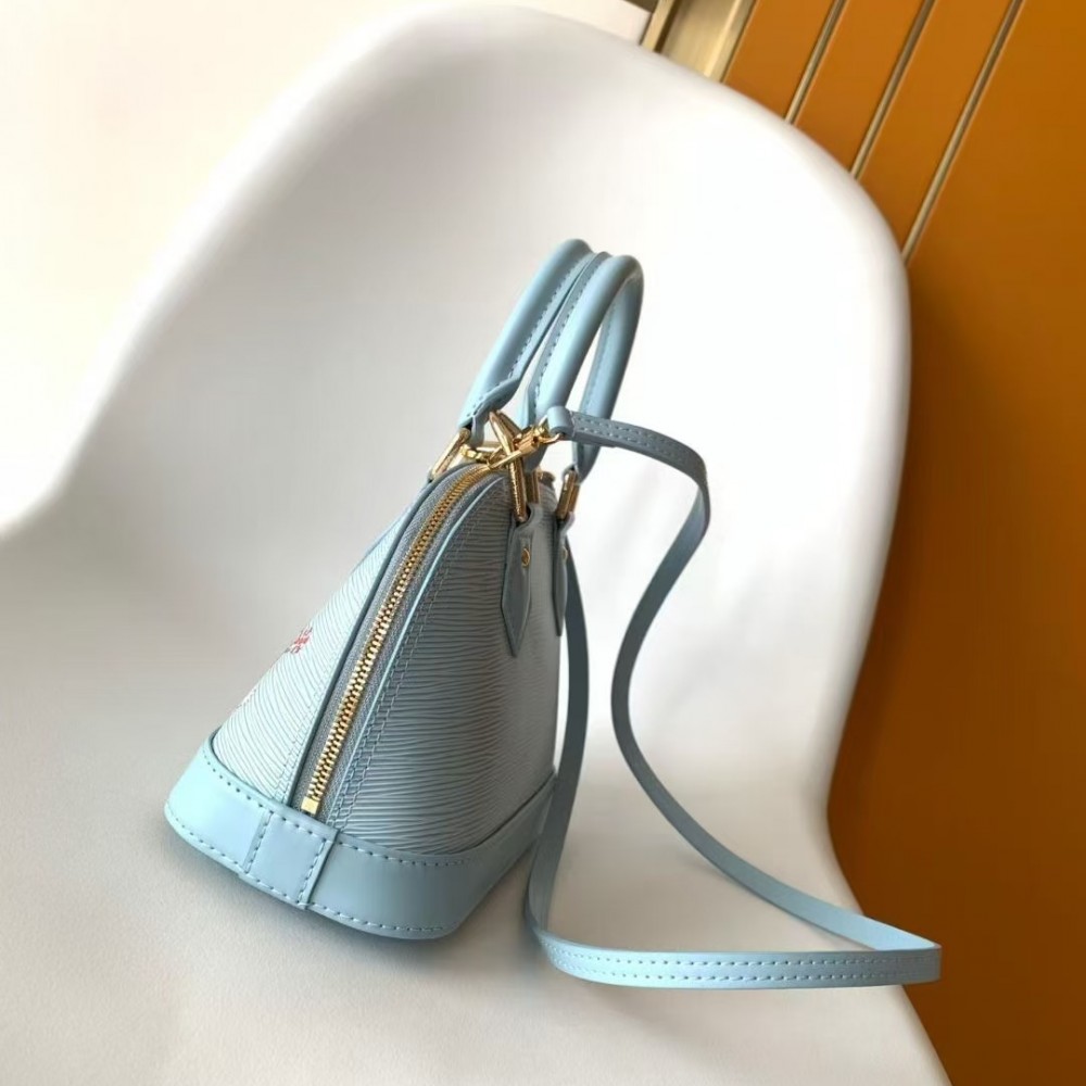 LOUIS VUITTON LVx TM Alma BB Epi Leather Women Bags Washed Blue