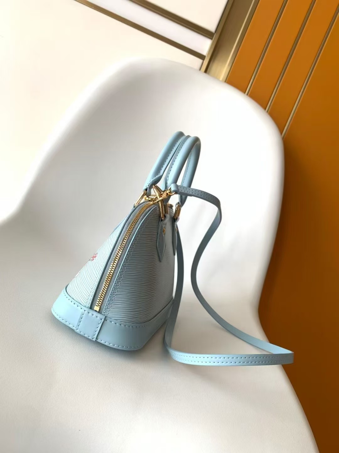 LOUIS VUITTON LVx TM Alma BB Epi Leather Women Bags Washed Blue