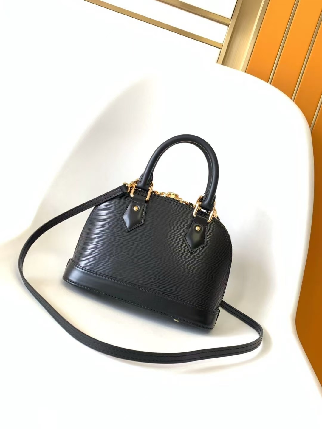 LOUIS VUITTON LVx TM Alma BB Epi Leather Women Bags Black