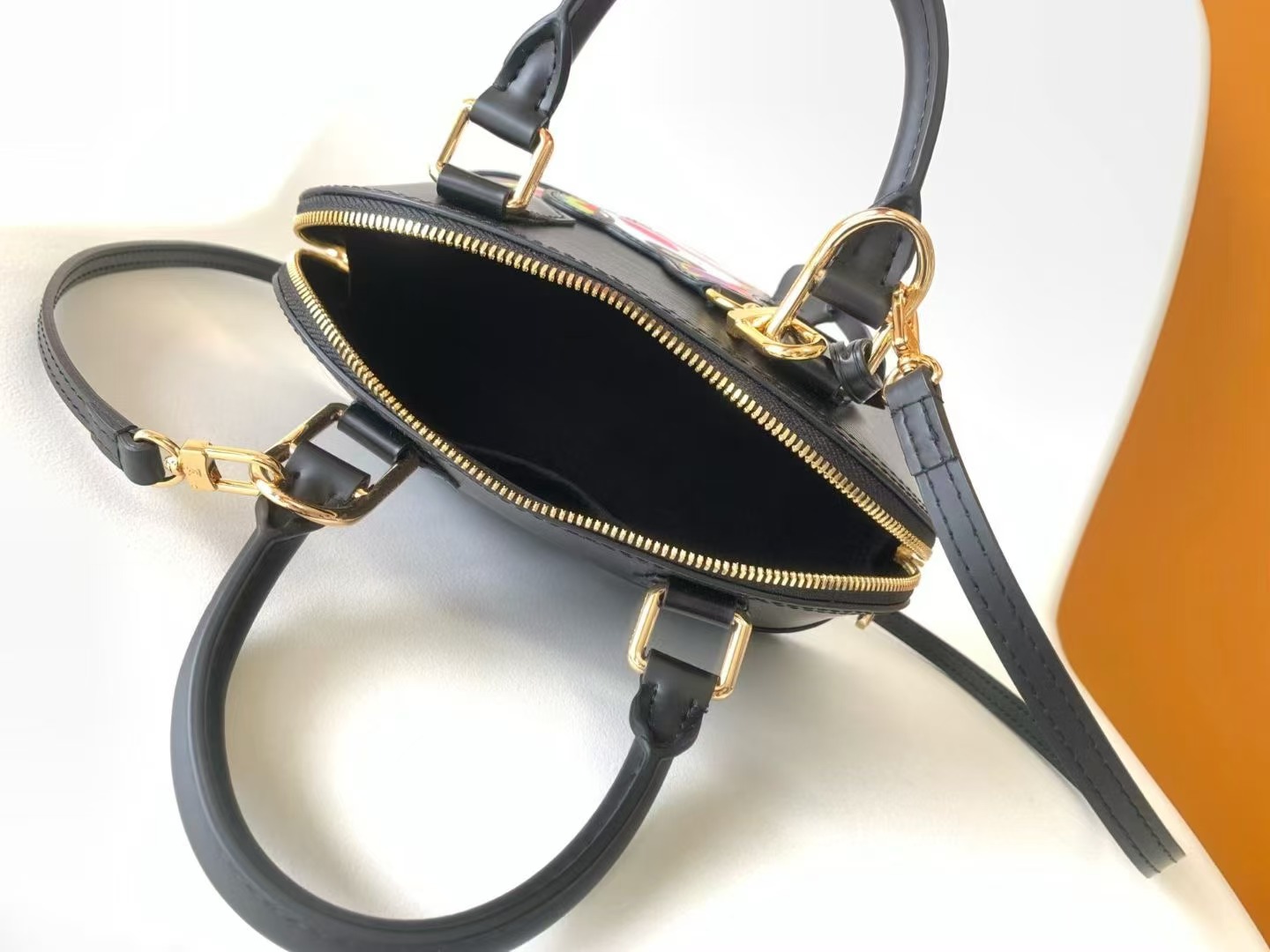 LOUIS VUITTON LVx TM Alma BB Epi Leather Women Bags Black