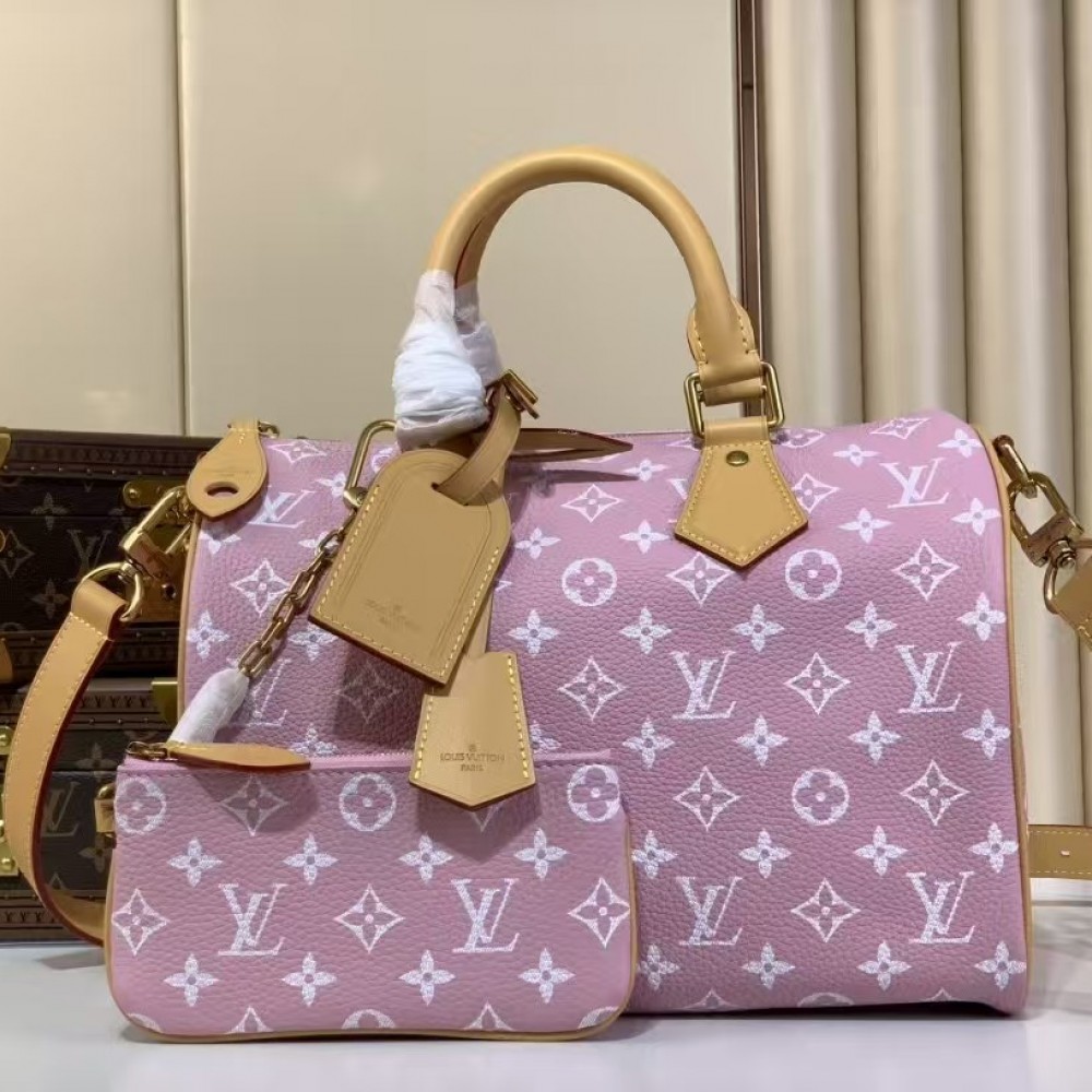 LV Speedy P9 Bandouliere 30 Pink Calfskin