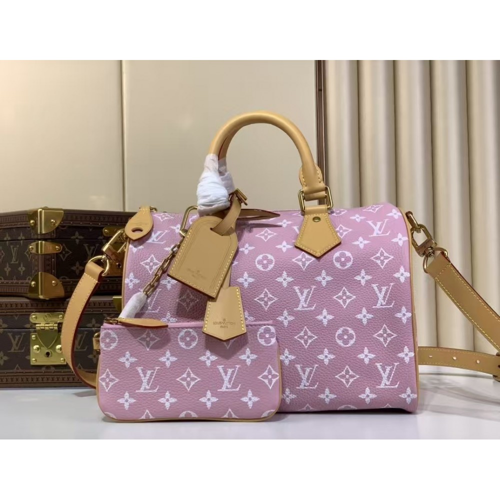 LV Speedy P9 Bandouliere 30 Pink Calfskin