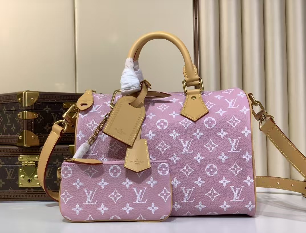 LV Speedy P9 Bandouliere 30 Pink Calfskin