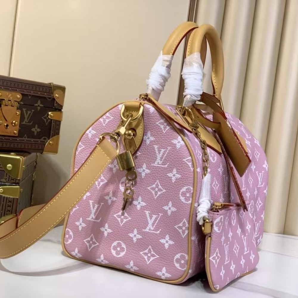LV Speedy P9 Bandouliere 30 Pink Calfskin