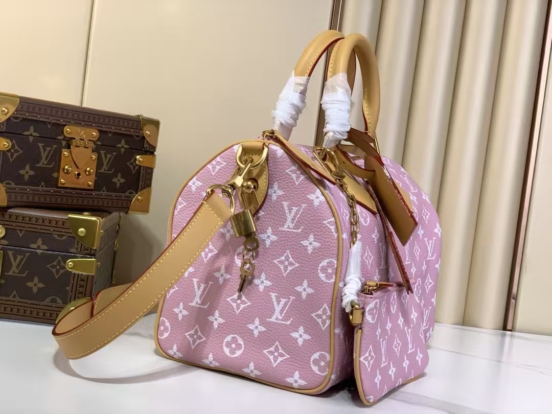 LV Speedy P9 Bandouliere 30 Pink Calfskin