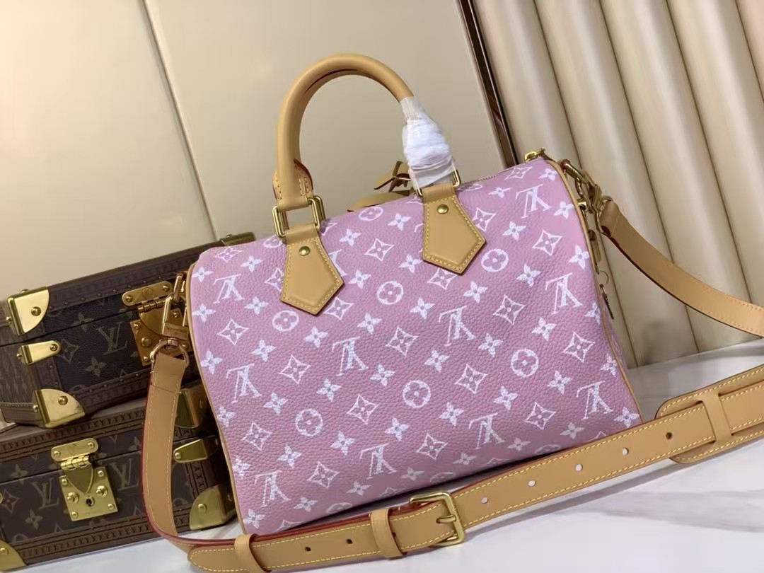 LV Speedy P9 Bandouliere 30 Pink Calfskin