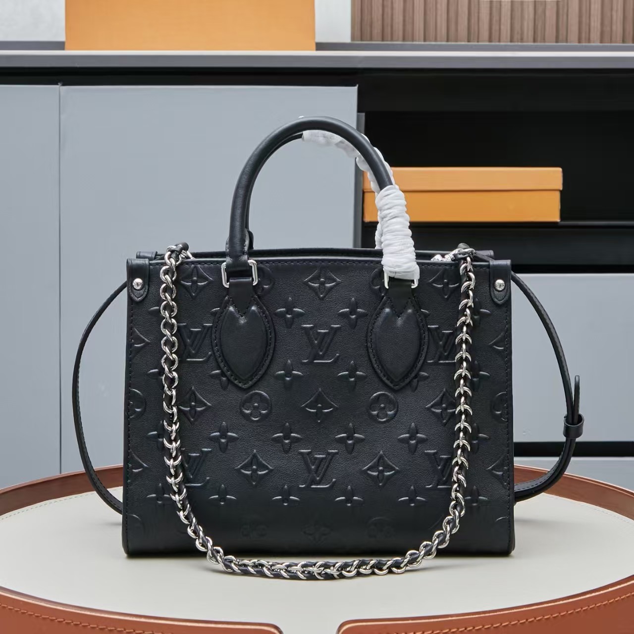 Louis Vuitton Calfskin Monogra Bold Onthego PM Black