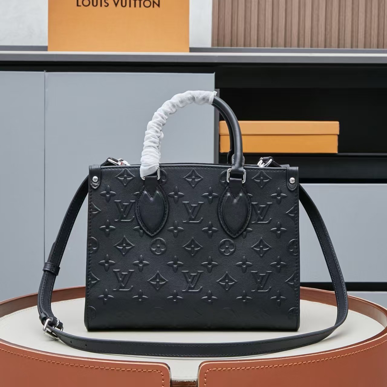Louis Vuitton Calfskin Monogra Bold Onthego PM Black