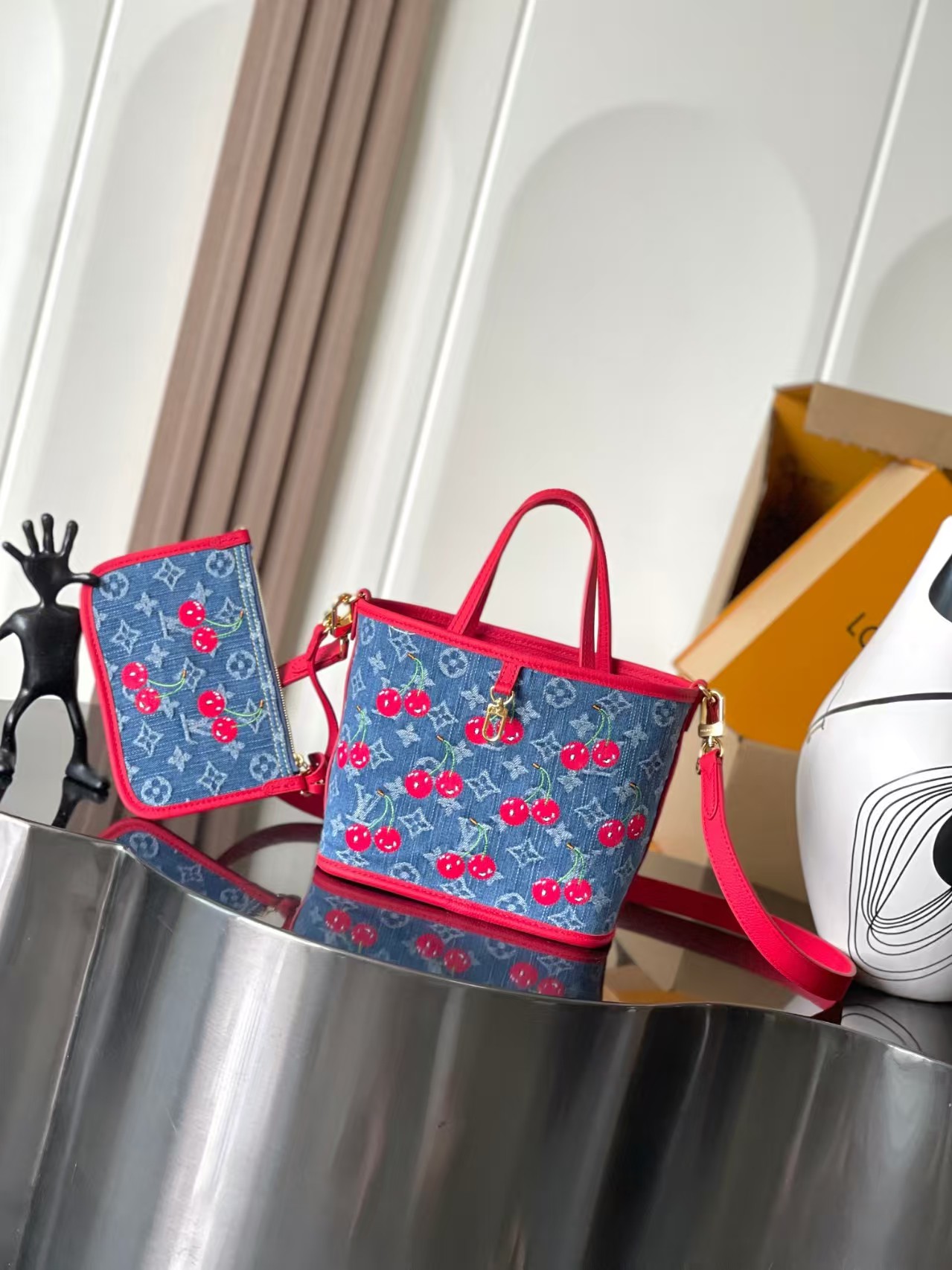 Louis Vuitton x Takashi Murakami Neverfull Inside Out BB Bag 