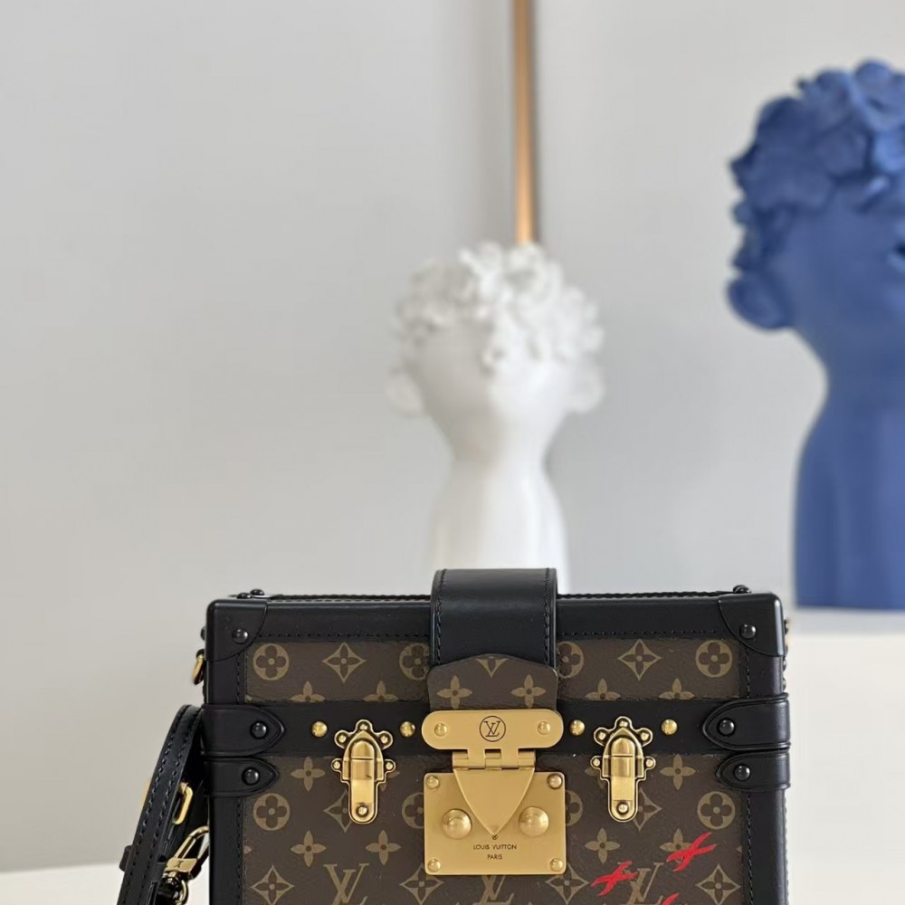 LOUIS VUITTON Petite Malle Monogram Canvas Bag