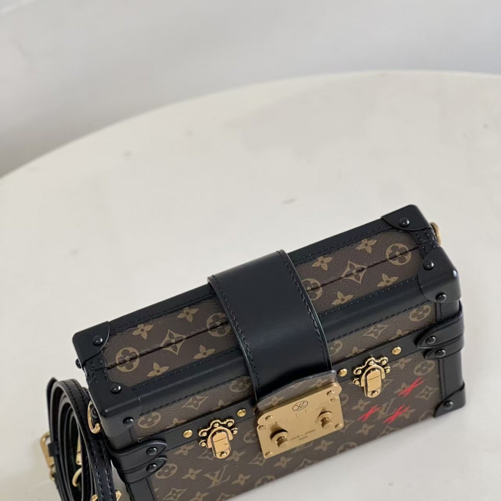 LOUIS VUITTON Petite Malle Monogram Canvas Bag