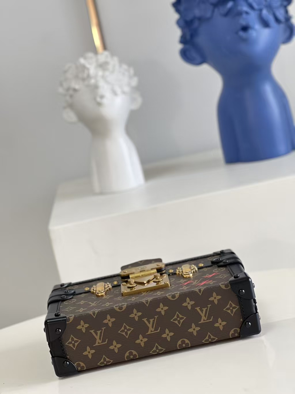 LOUIS VUITTON Petite Malle Monogram Canvas Bag