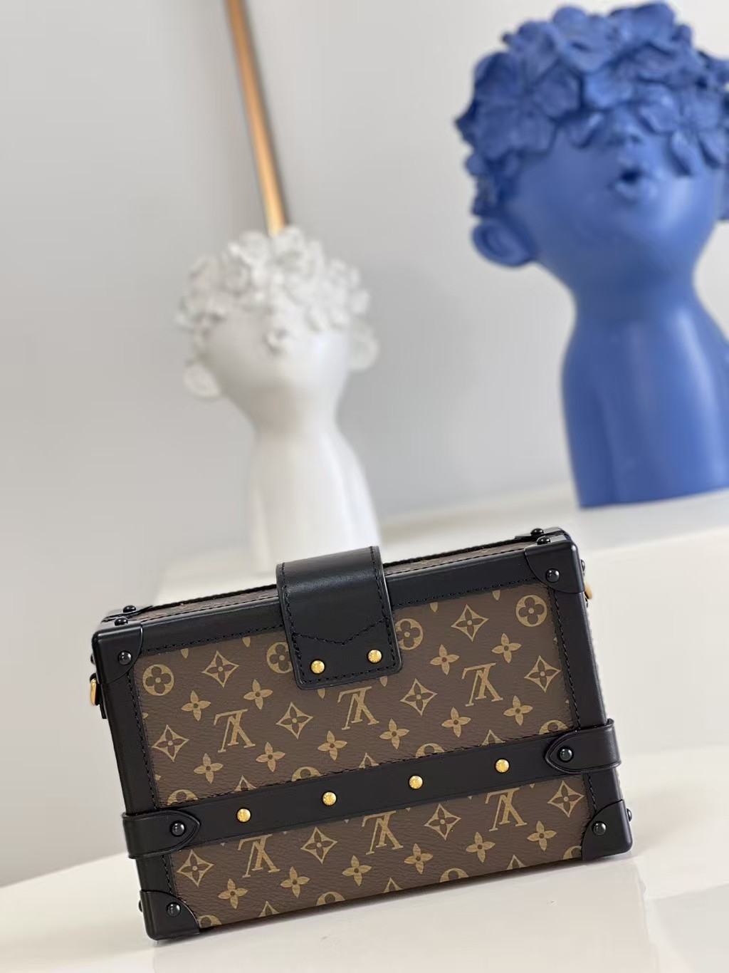 LOUIS VUITTON Petite Malle Monogram Canvas Bag