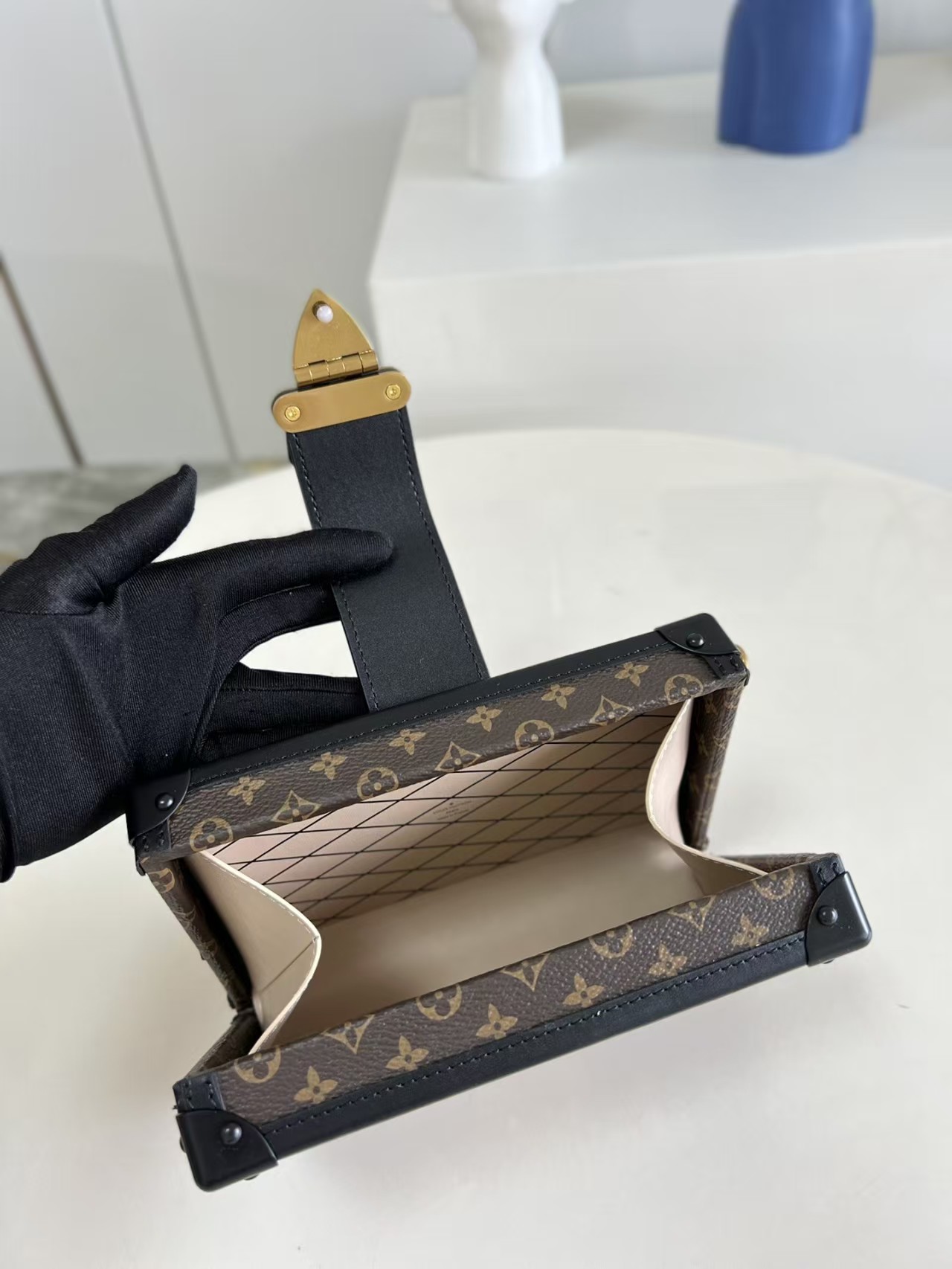 LOUIS VUITTON Petite Malle Monogram Canvas Bag