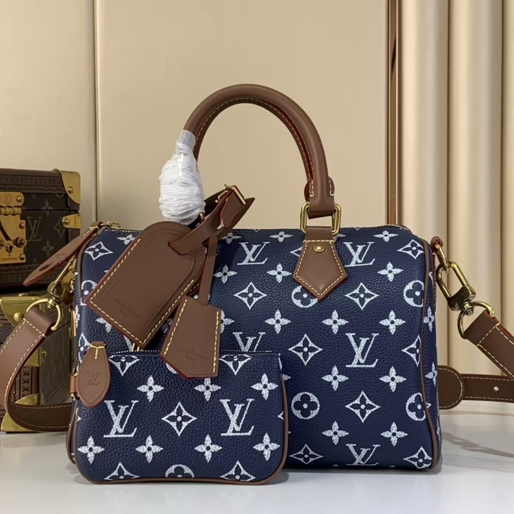 LOUIS VUITTON Speedy P9 Bandoulière 25 Navy Blue