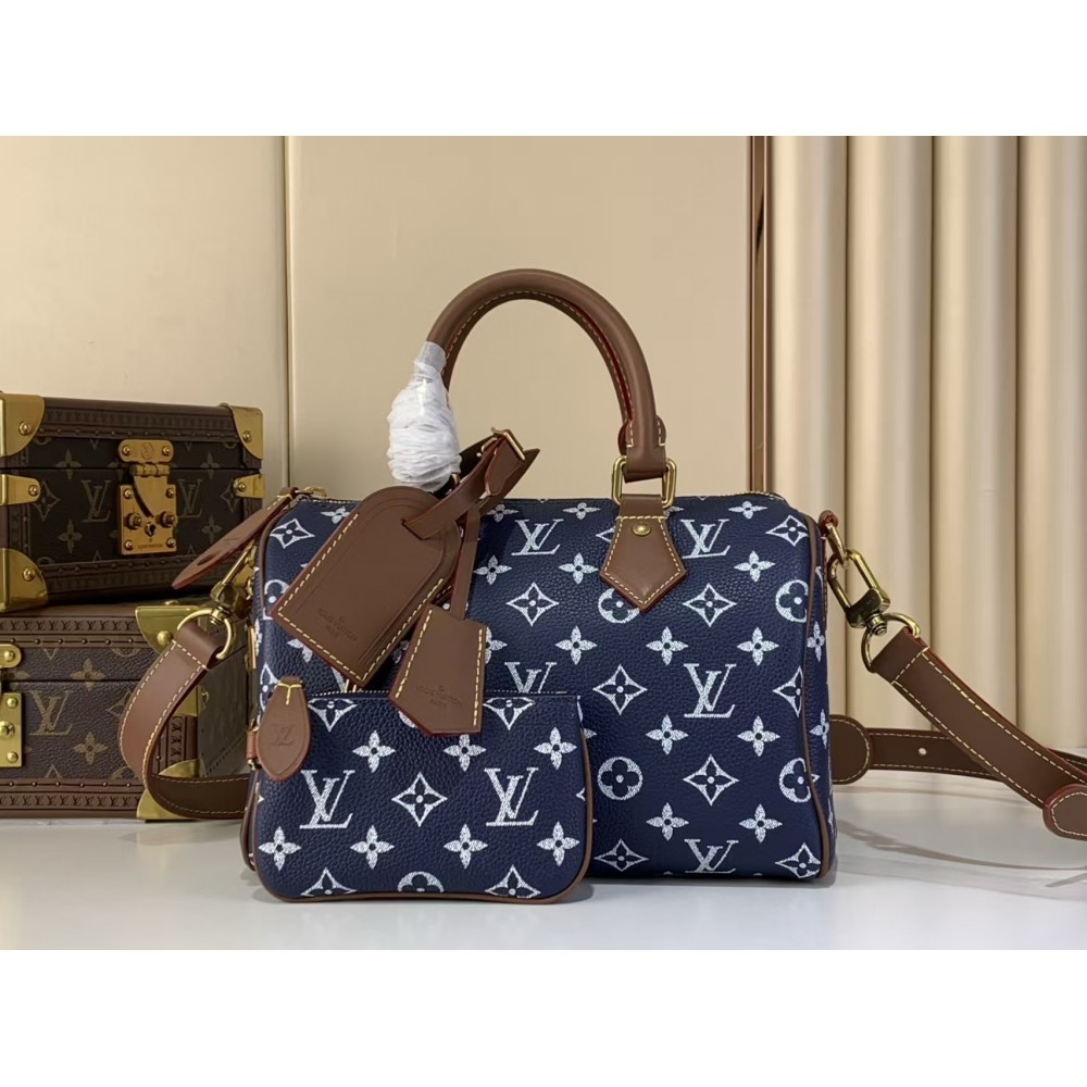 LOUIS VUITTON Speedy P9 Bandoulière 25 Navy Blue