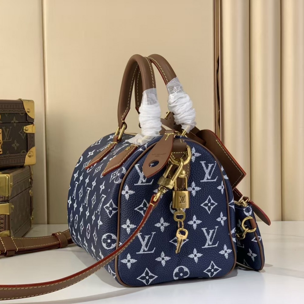 LOUIS VUITTON Speedy P9 Bandoulière 25 Navy Blue