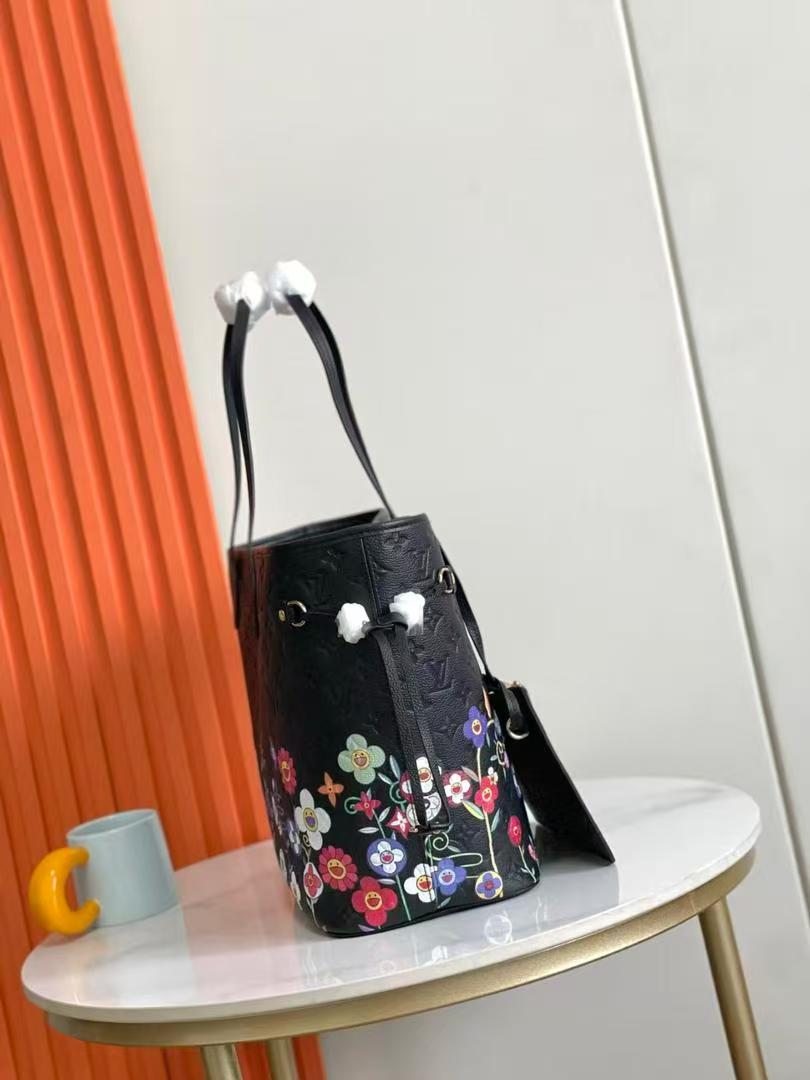 Louis Vuitton X TM Empreinte Flowers Neverfull MM Black