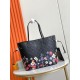 Louis Vuitton X TM Empreinte Flowers Neverfull MM Black
