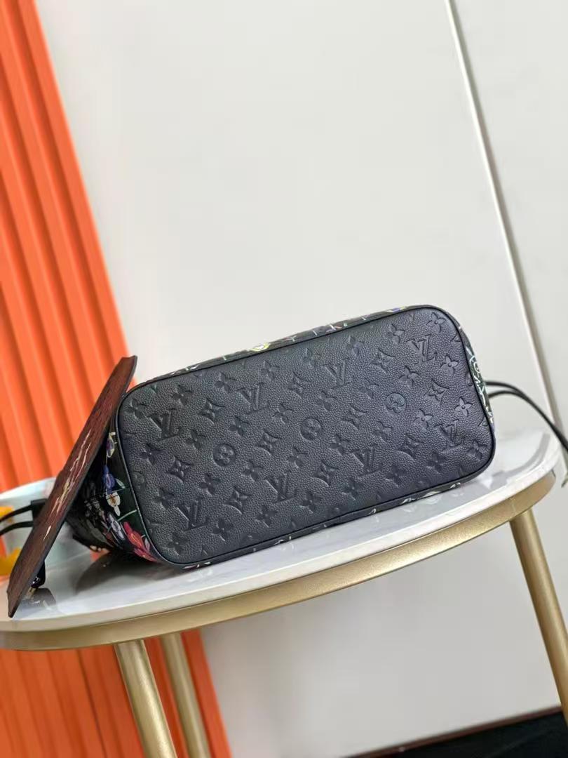 Louis Vuitton X TM Empreinte Flowers Neverfull MM Black
