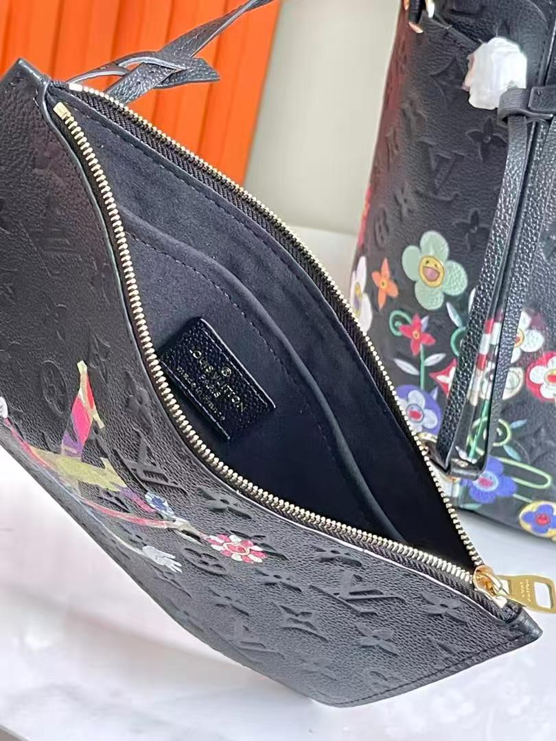 Louis Vuitton X TM Empreinte Flowers Neverfull MM Black