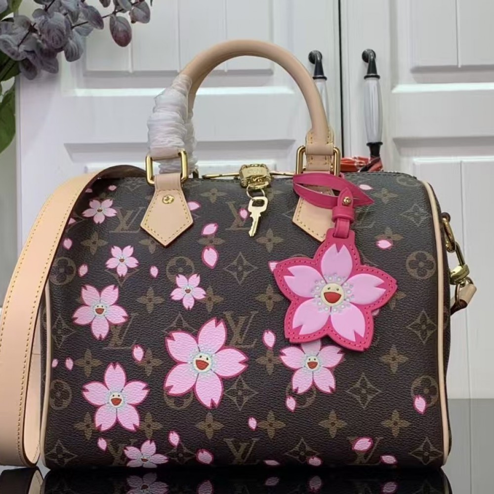Louis Vuitton Takashi Murakami Cherry Blossom Speedy Bandouliere 25