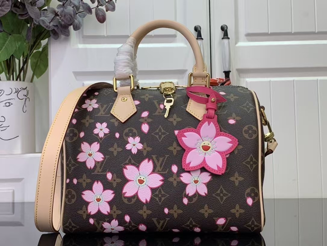 Louis Vuitton Takashi Murakami Cherry Blossom Speedy Bandouliere 25