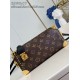 Louis Vuitton Slim Trunk handbag in classic monogram canvas with gold-tone hardware