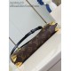 Louis Vuitton Slim Trunk handbag in classic monogram canvas with gold-tone hardware