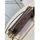 Louis Vuitton Slim Trunk handbag in classic monogram canvas with gold-tone hardware