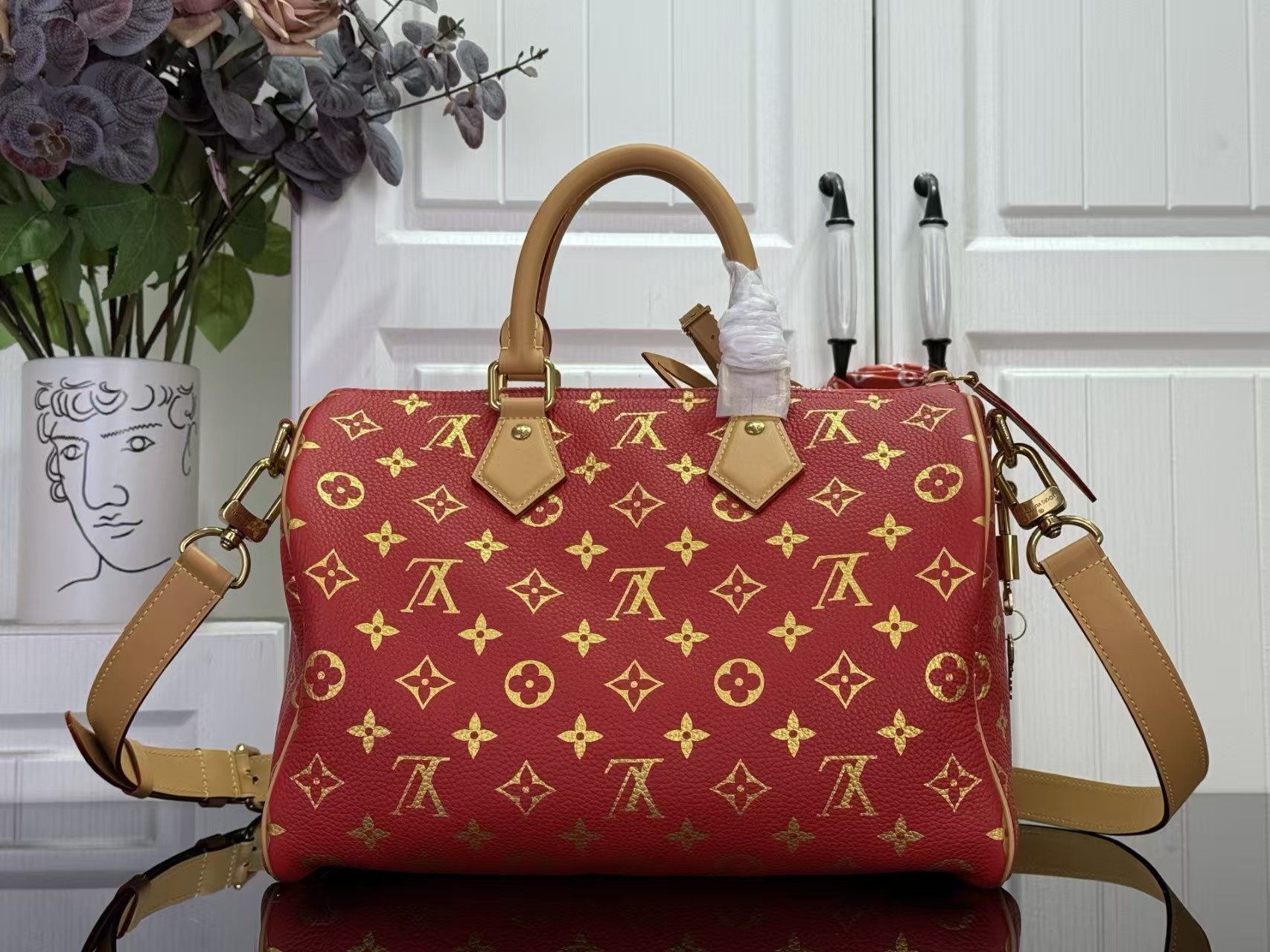 LOUIS VUITTON Speedy P9 Bandoulière 30 Red