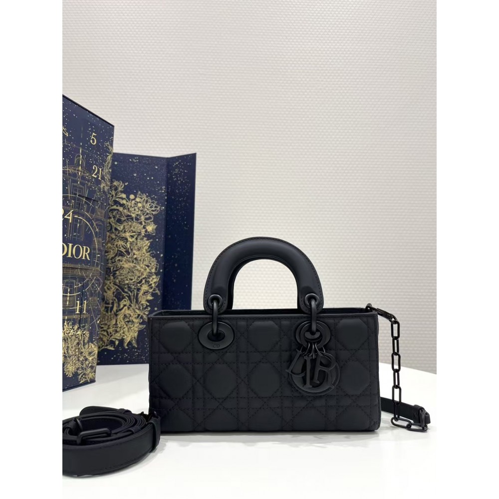 DIOR Small Lady D-Joy Bag Ultramatte Black Cannage Calfskin