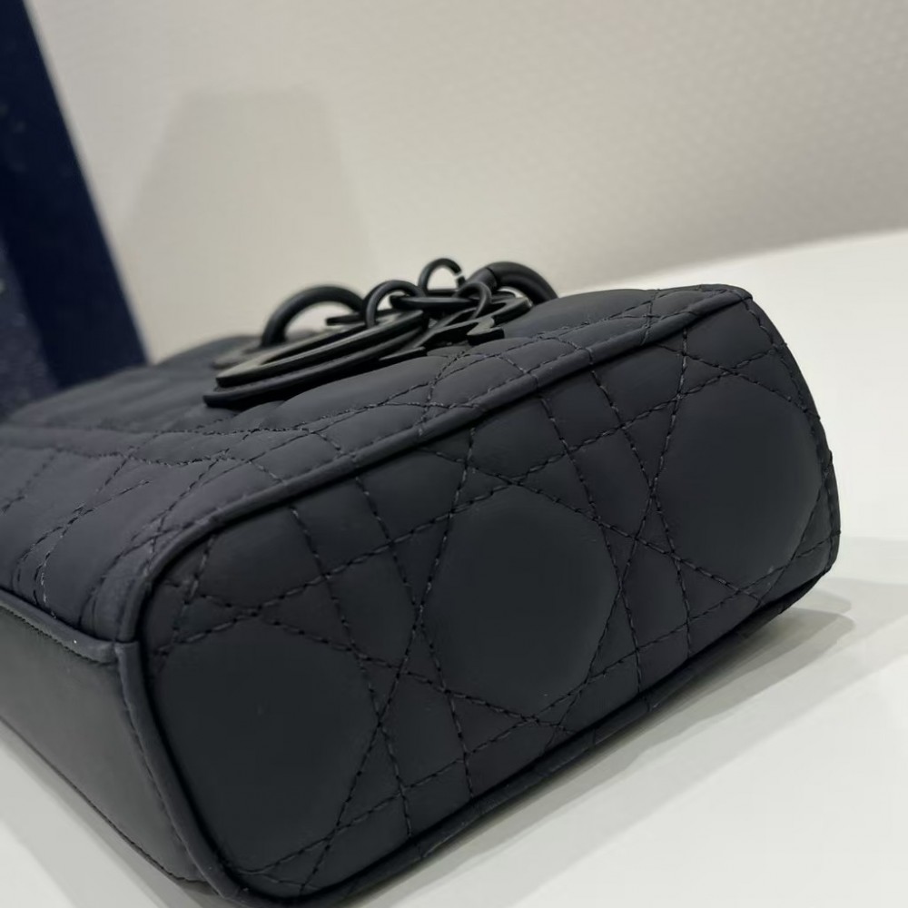 DIOR Small Lady D-Joy Bag Ultramatte Black Cannage Calfskin