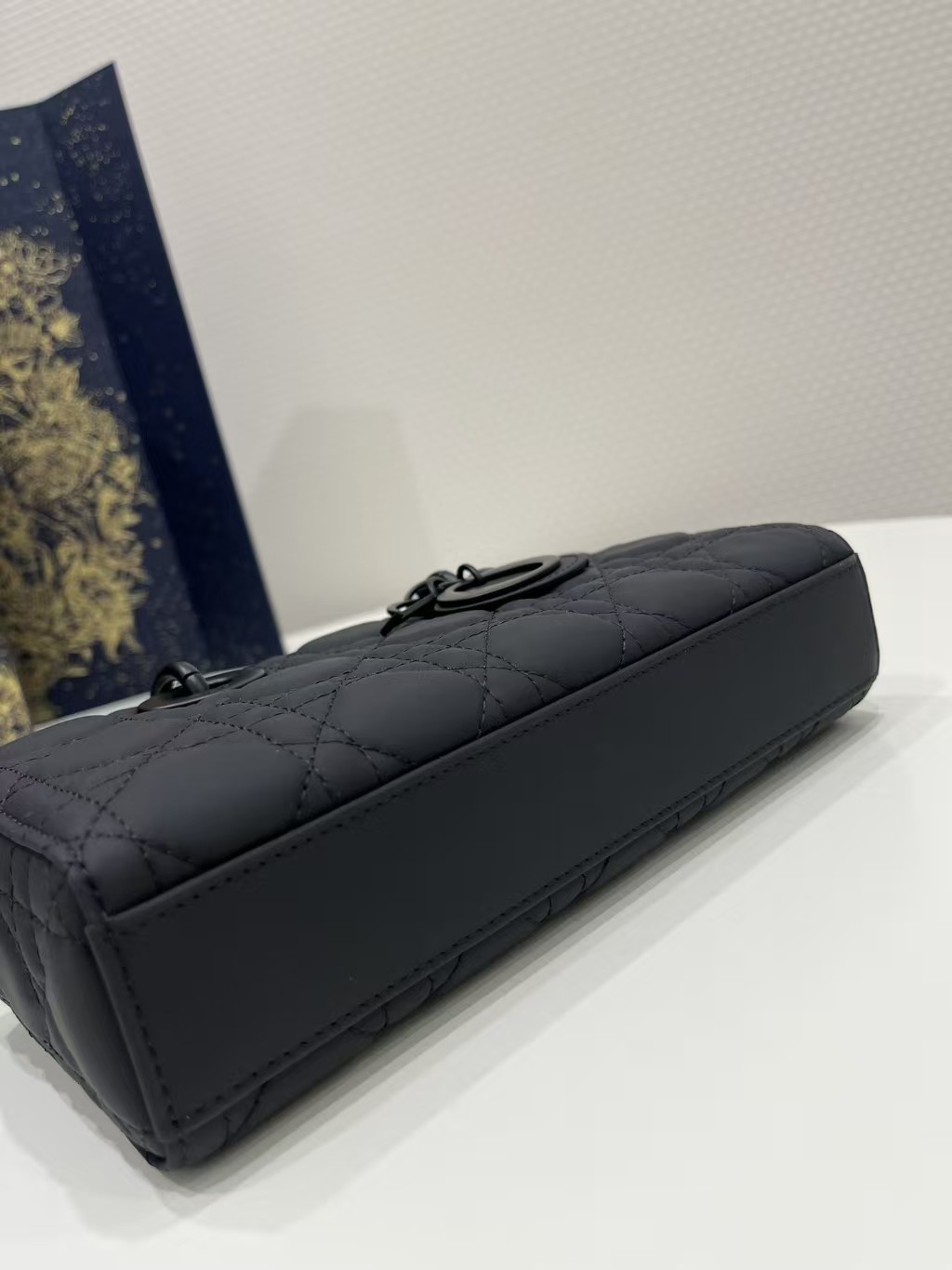 DIOR Small Lady D-Joy Bag Ultramatte Black Cannage Calfskin