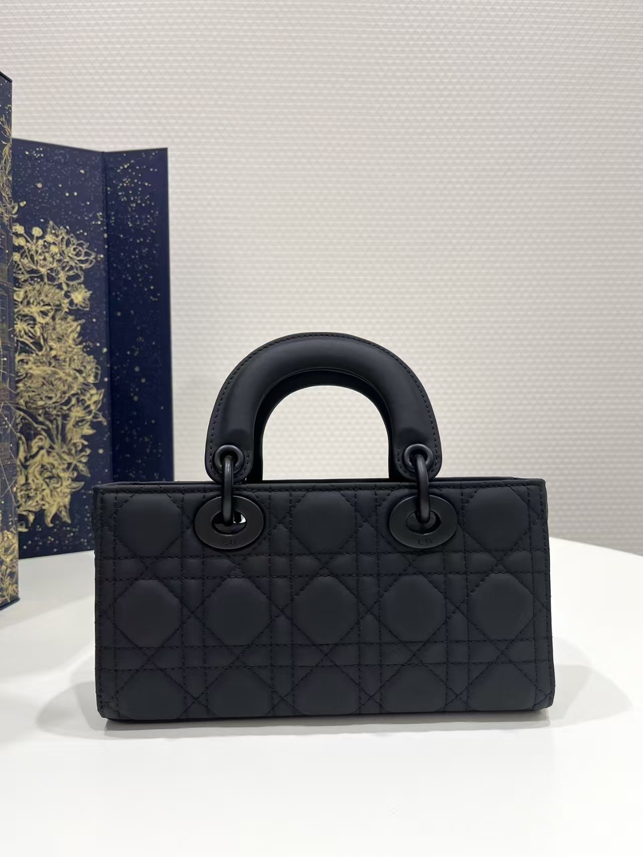 DIOR Small Lady D-Joy Bag Ultramatte Black Cannage Calfskin
