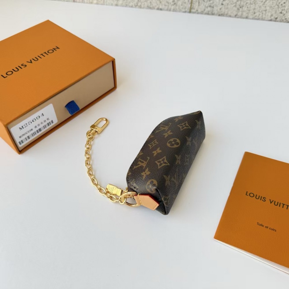 Louis Vuitton Lipstick Makeup Storage Bag - Brown