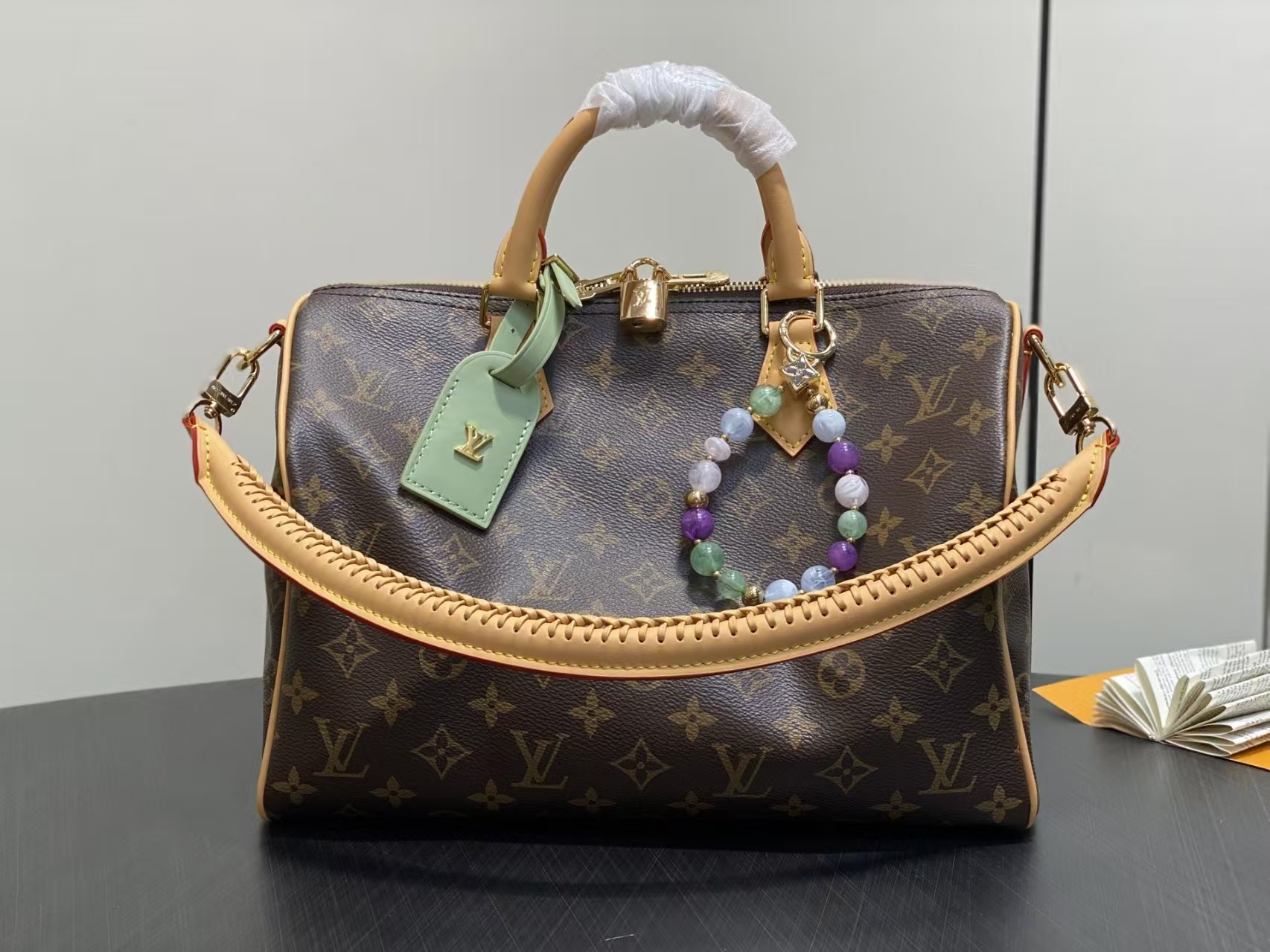 Louis Vuitton Speedy 30 Green Lining
