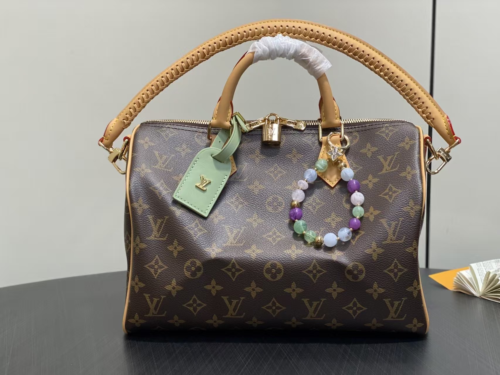 Louis Vuitton Speedy 30 Green Lining
